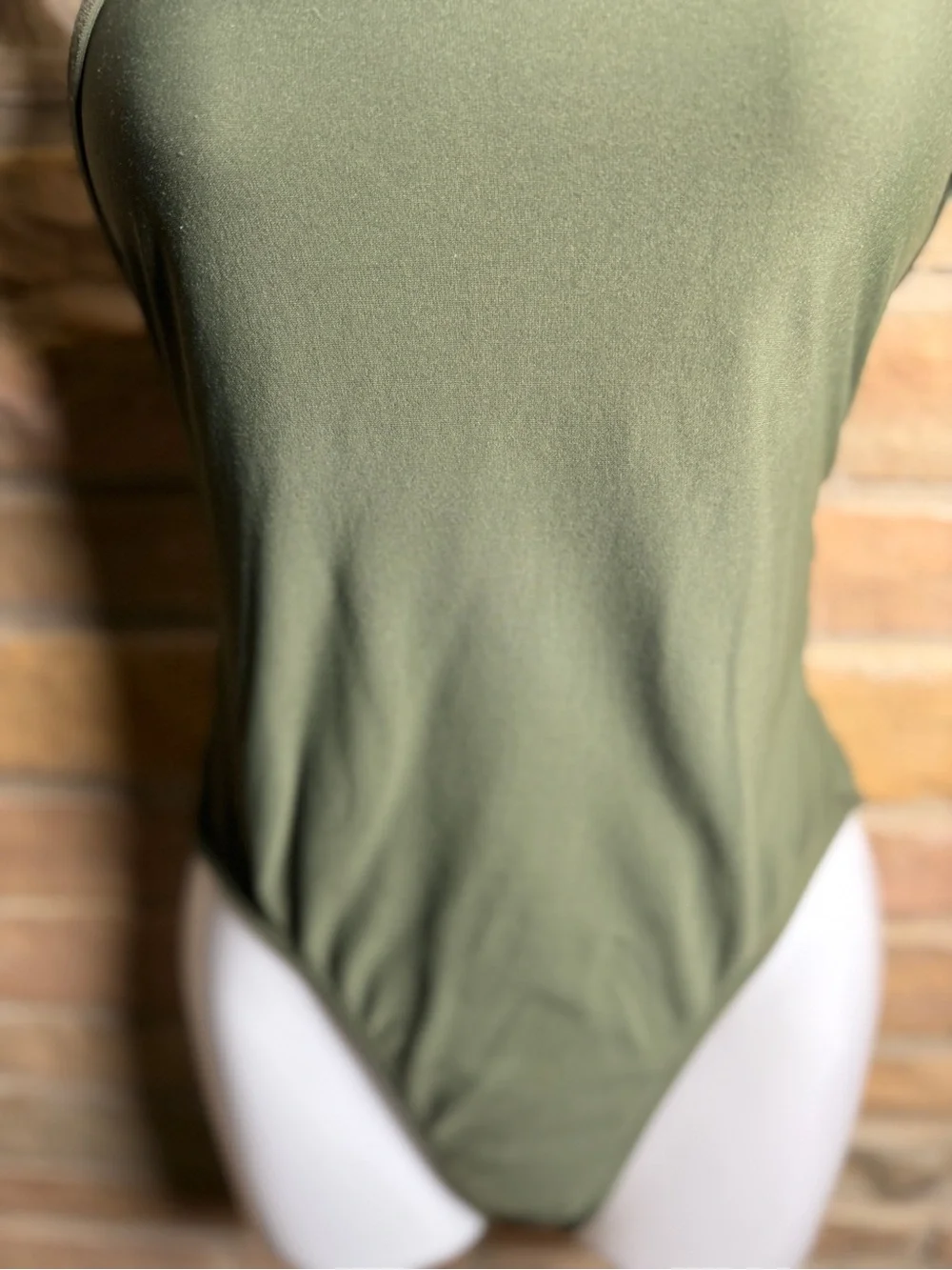 Jolyn Clothing Julian 2 Olive One-Piece Swimsuit with Thin Straps